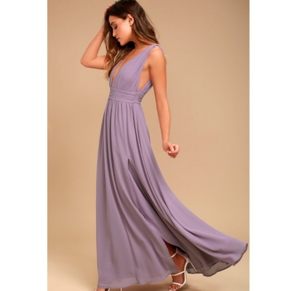 dusty purple gown